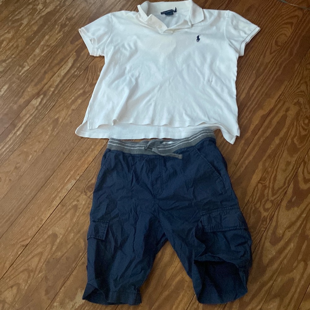Ralph Lauren polo and Old Navy shorts set